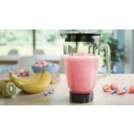 Velvety frozen fruit smoothies with auto-cleaning
