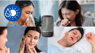 Auttaa helpottamaan kuivan ilman aiheuttamia oireita