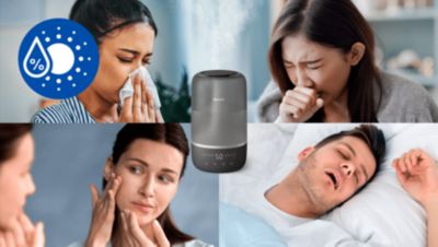 Помага в борбата със симптомите, причинени от сух въздух