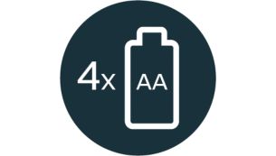 4 AA-batterier medfølger