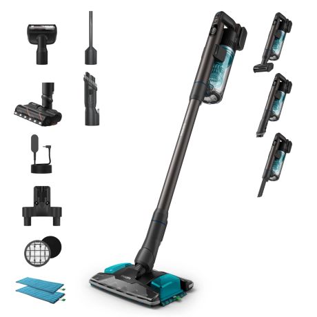 XC8155/01 Aspirateur sans fil Philips SpeedPro&nbsp;Max s&eacute;rie&nbsp;8000 Aqua&nbsp;Plus Aspirateur sans fil