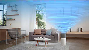 Důkladně čistí vzduch v místnostech o velikosti až 73 m²