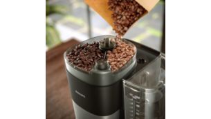 Integrated grinder with customizable coarseness level