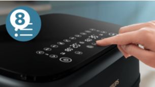 &Eacute;cran tactile avec 8&nbsp;pr&eacute;r&eacute;glages pour une cuisine facile