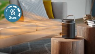 Immediate comfort with rapid 2-second heating