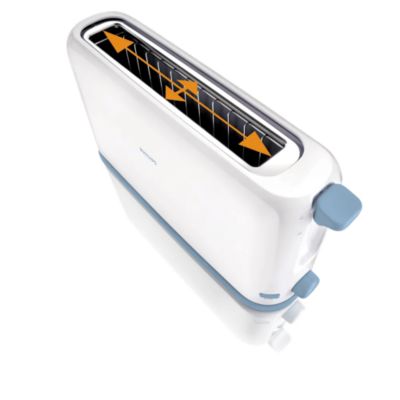 Large slot to fit different types of bread
