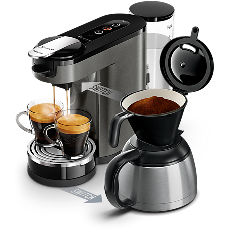 HD6596/50 SENSEO® Switch Premium Machine à café à dosettes et filtre