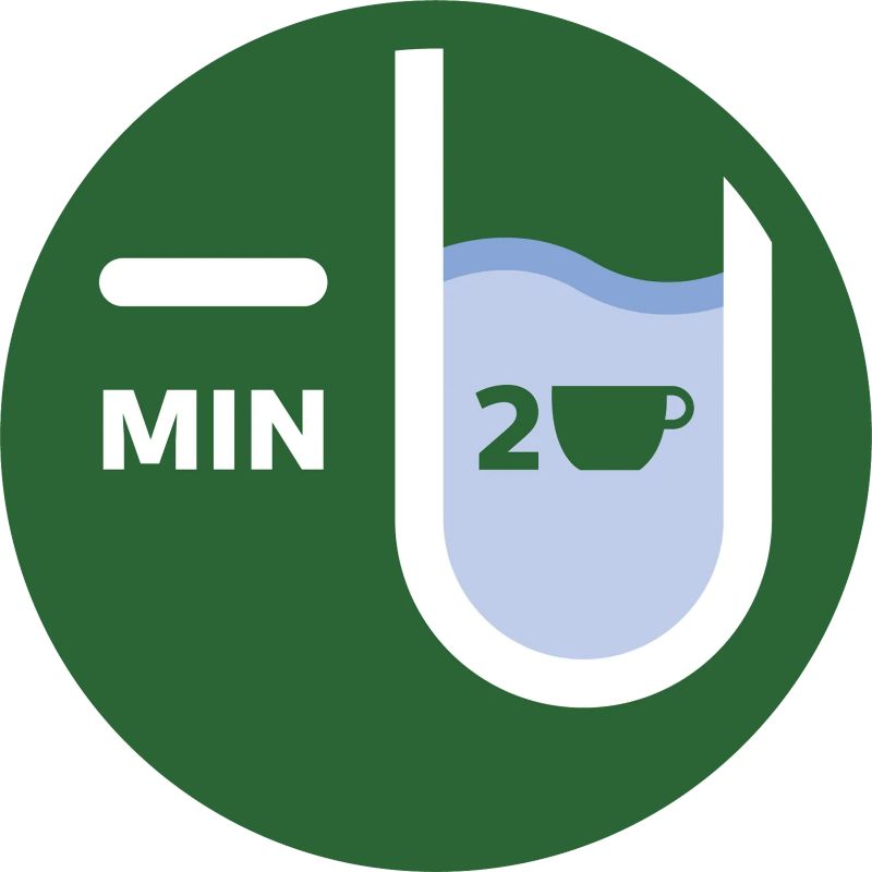 Indicador de nivel con marca de 1 taza