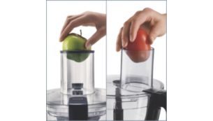 XL feeding tube takes whole fruits or vegetables