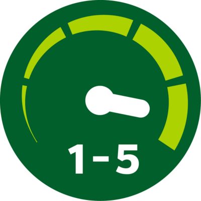 5 ātruma iestatījumi pilnīgākai kontrolei