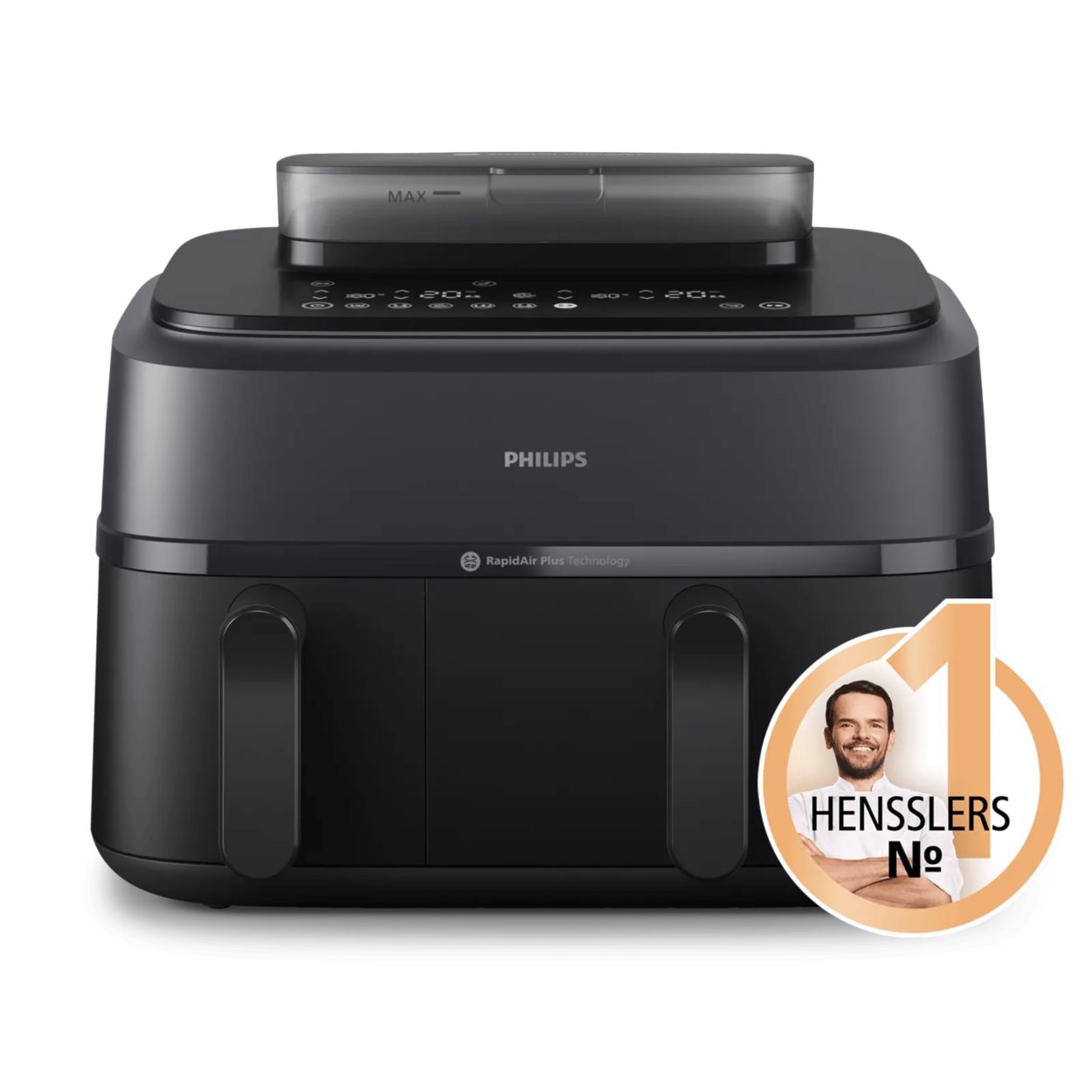 Zwei K&ouml;rbe, unz&auml;hlige M&ouml;glichkeiten: Airfryen, Dampfgaren &ndash; oder einfach beides gleichzeitig! 