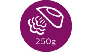 Dampfsto&szlig; von bis zu 250&nbsp;g gl&auml;ttet selbst hartn&auml;ckige Falten