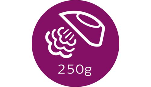 Stoomstoot tot 250 g verwijdert moeiteloos de hardnekkigste kreuken