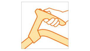 Ergonomisk designet ComfortControl-h&aring;ndgreb