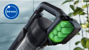 Değiştirilebilir pili Eco modda 64 dk, Turbo modunda ise 20 dk &ccedil;alışma s&uuml;resi sağlar