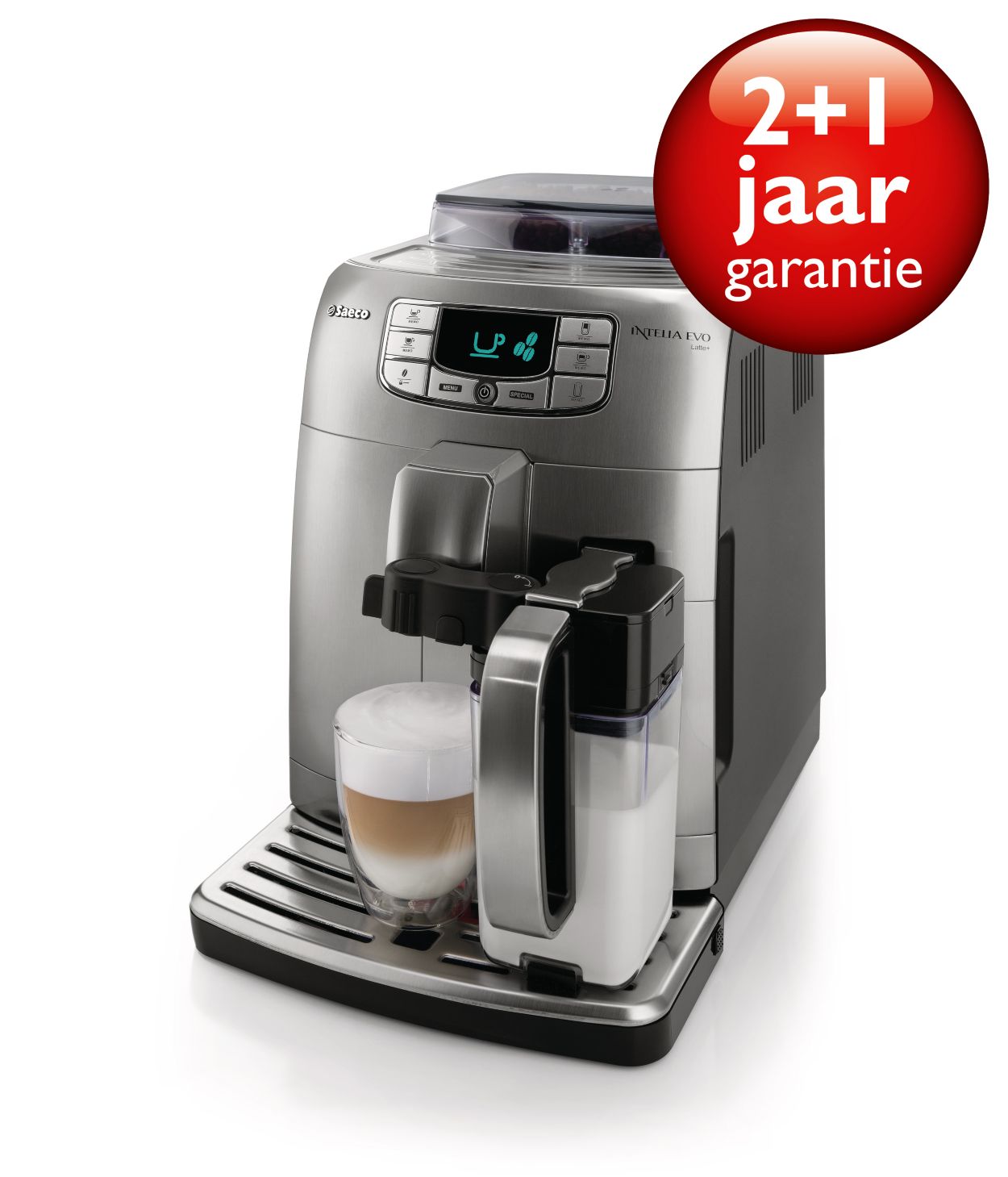 Espresso, cappuccino en latte macchiato met één druk op de knop