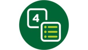 4 esiasetettua automaattista kypsennysohjelmaa (20–25 min)