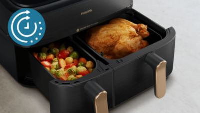 Iestatiet, lai ēdieni tiktu pagatavoti vienlaikus