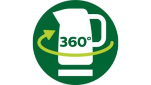 Cordless kettle with 360&deg; pirouette base
