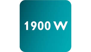 Akár 1900 W teljesítmény, amely lehetővé teszi a folyamatos nagy mennyiségű gőzkibocsátást
