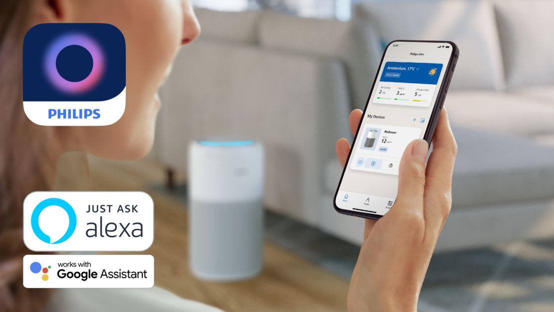 Control your purifier anywhere with the Philips Air+ app