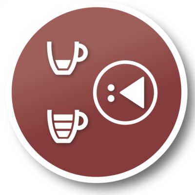 Izvēlies no 2 dzērieniem: stipra mazā vai vājāka lielā kafija