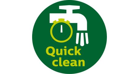 Easy clean in 90 secs- QuickClean basket with non-stick mesh