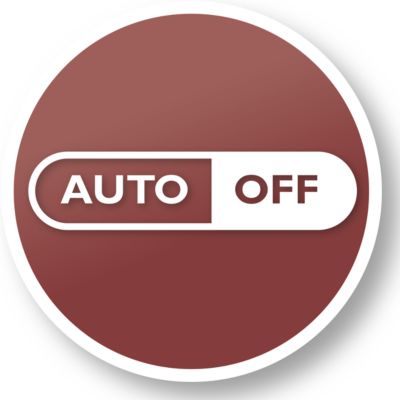 Onmiddellijke automatische uitschakeling voor de veiligheid en om energie te besparen