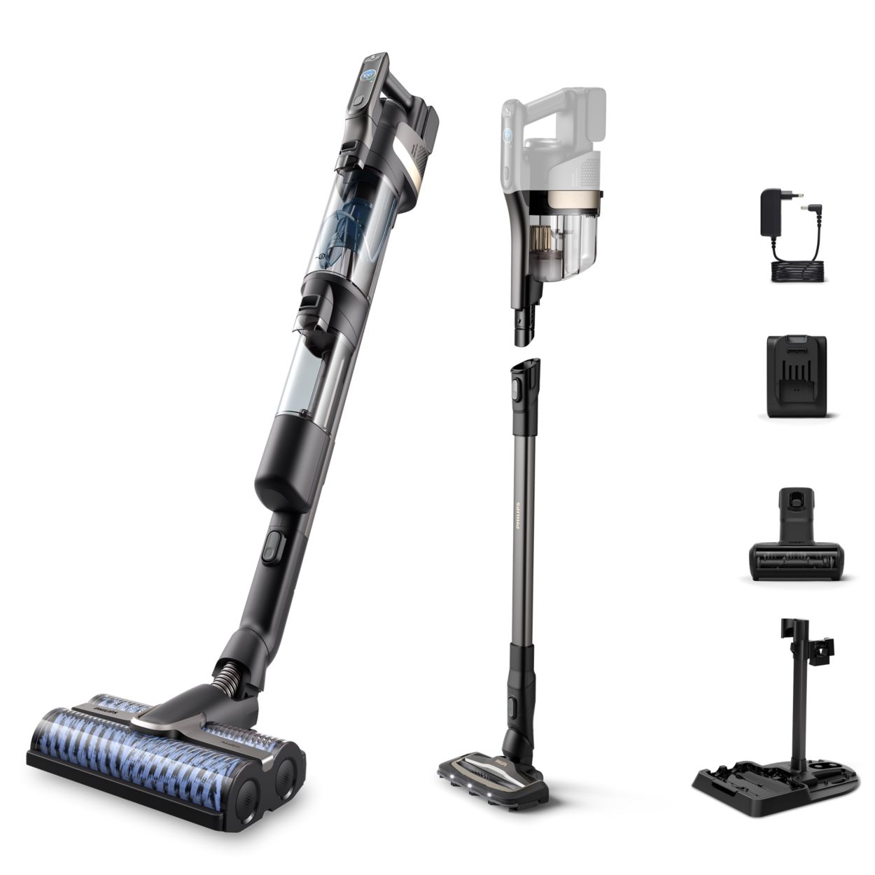 AquaTrio Cordless 9000 系列双滚刷无线智能洗地机XW9383/82 | Philips 