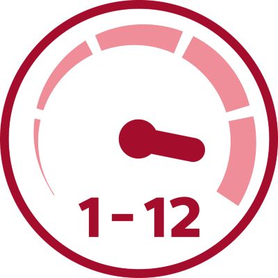 12 ajustes de velocidade