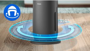 Geniş 350&deg; hava akışı kapsamı