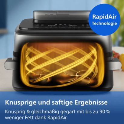 Megabasket. Mega Möglichkeiten: Steam. Airfry. SteamFry.