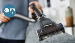 Majhna turbo krtača za preprosto odstranjevanje živalskih dlak in puha