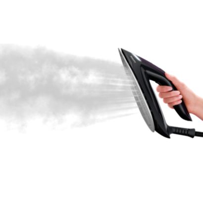 Gludeklis pielāgo tvaika padevi gludināšanas ātrumam