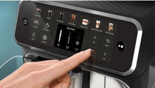 تمتع بتحديد المشروبات وتخصيصها وحفظها على شاشتنا سهلة الاستخدام