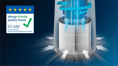 Filtrē 99,5 % daļiņu, kas var būt pat tikai 0,003 mikronu lielumā