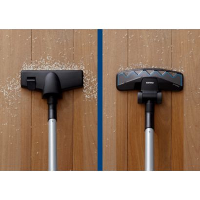 Usisava velike komade i sitnu prašinu u jednom potezu