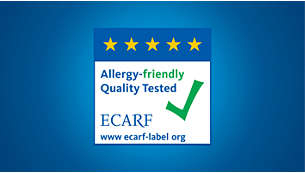 Sertifioitu ja allergiaystävällinen, ECARF-testattu.