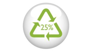 Minst 25 % av plasten er bærekraftig