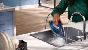 Built-in calc-clean slider, long-lasting steam performance