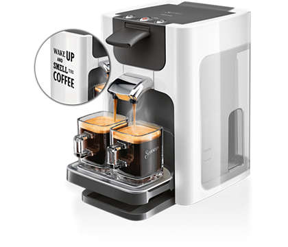 Läckert kaffe med ett tryck i en modern design