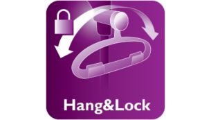 Unique Hang&Lock for stability during steaming