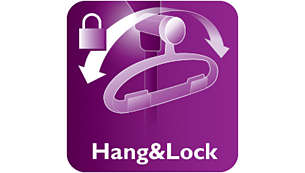 Hang&Lock exclusivo, para mayor estabilidad con el vapor