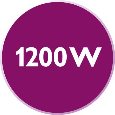 1200 Watt enables constant high steam output