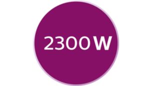 Até 2300 W* para esquentar rapidamente