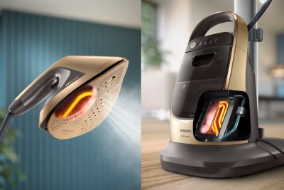 Tehn. dvostrukog zagrijavanja učinkovitija je u odnosu na parno glačalo**