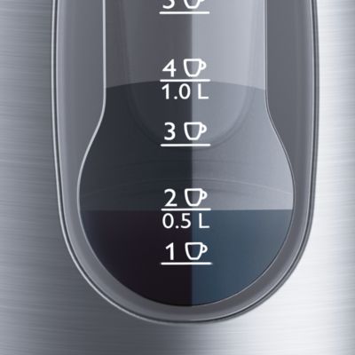 Indicador de una taza para hervir solo la cantidad de agua que necesita