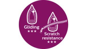 Great scratch resistance and easy gliding