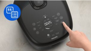 Versatile cooking with 11 menus 