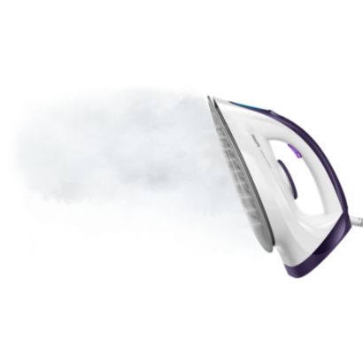 Iron faster with 2 x more steam*